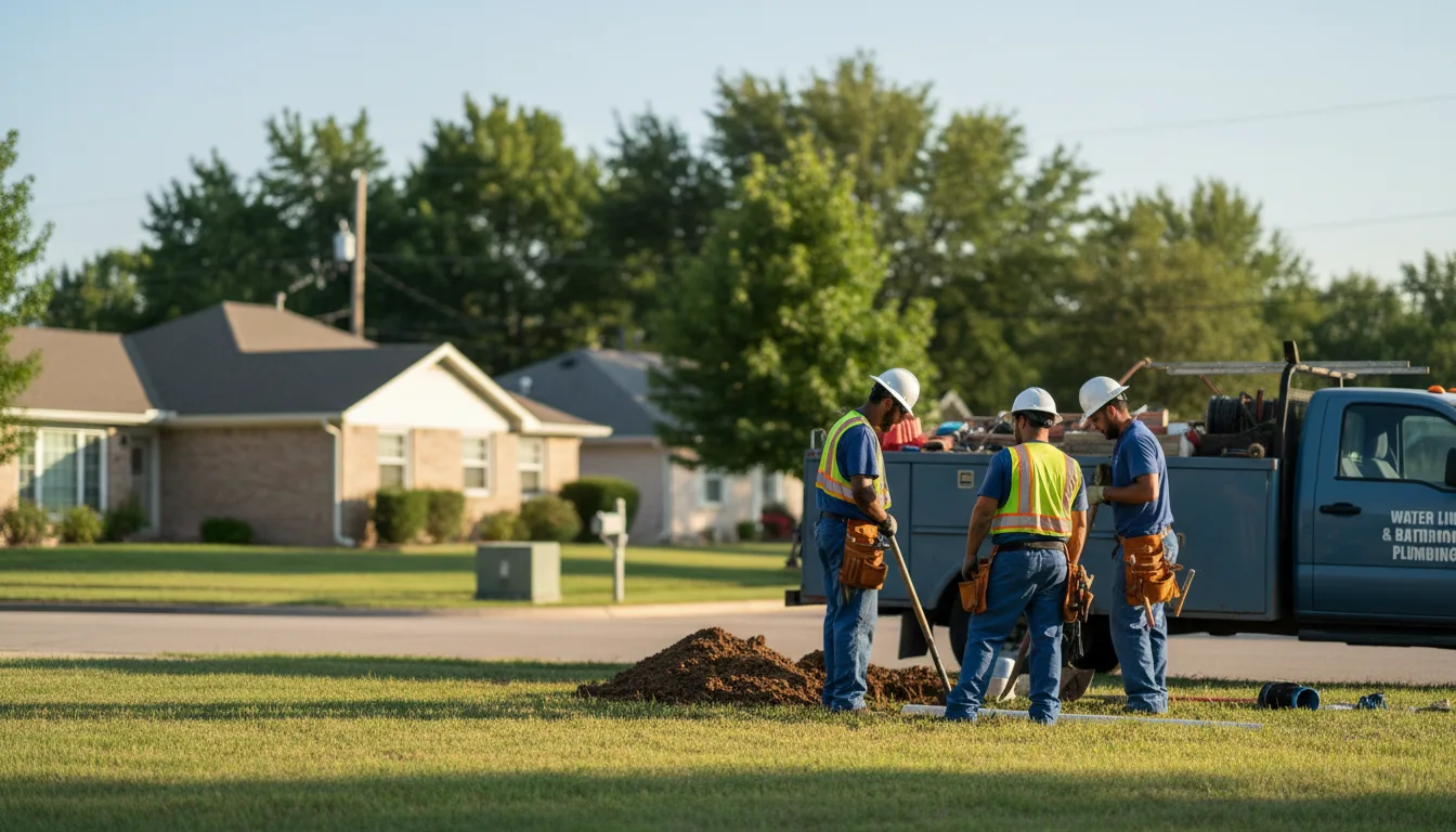 Residential water line and bathroom plumbing service in Clermont, KY
